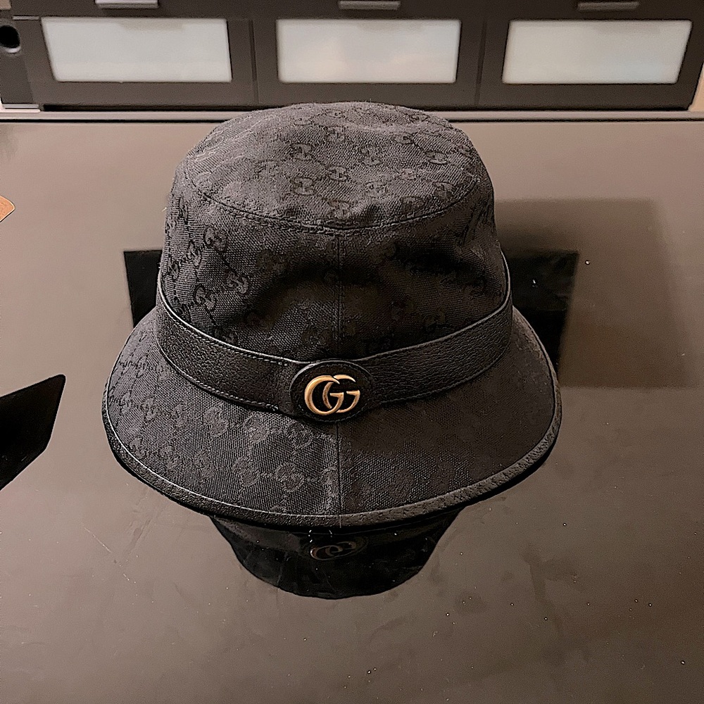 GG canvas bucket hat with Double G 58cm